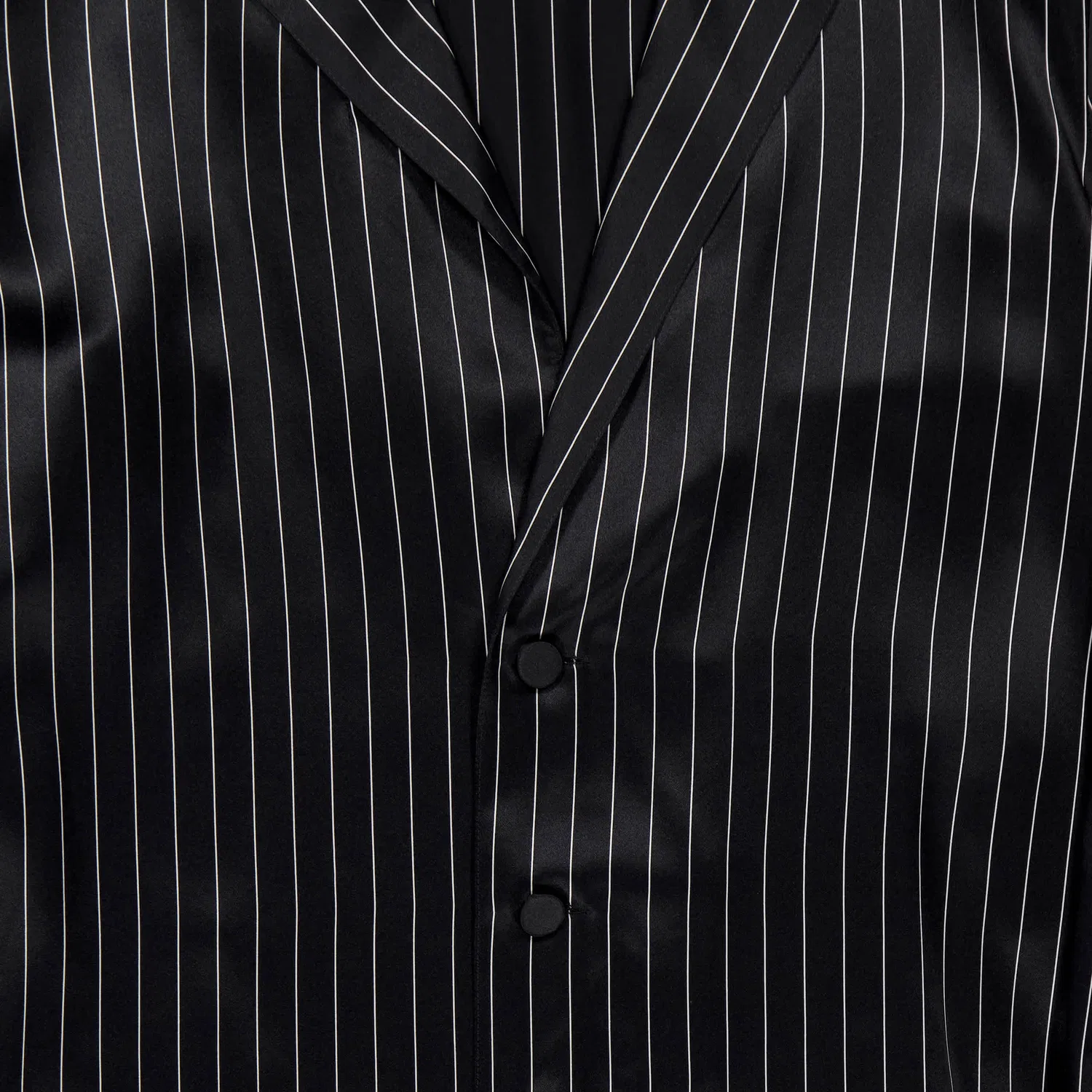 Полосатая шелково-атласная рубашка Saint Laurent, Multi — фото 2