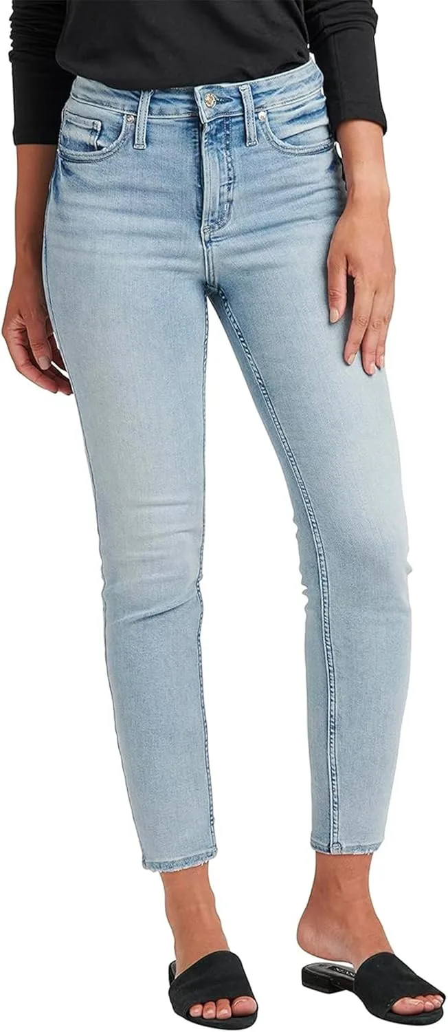 

Silver Jeans Co. Женские джинсы Infinite Fit с высокой посадкой и зауженным кроем