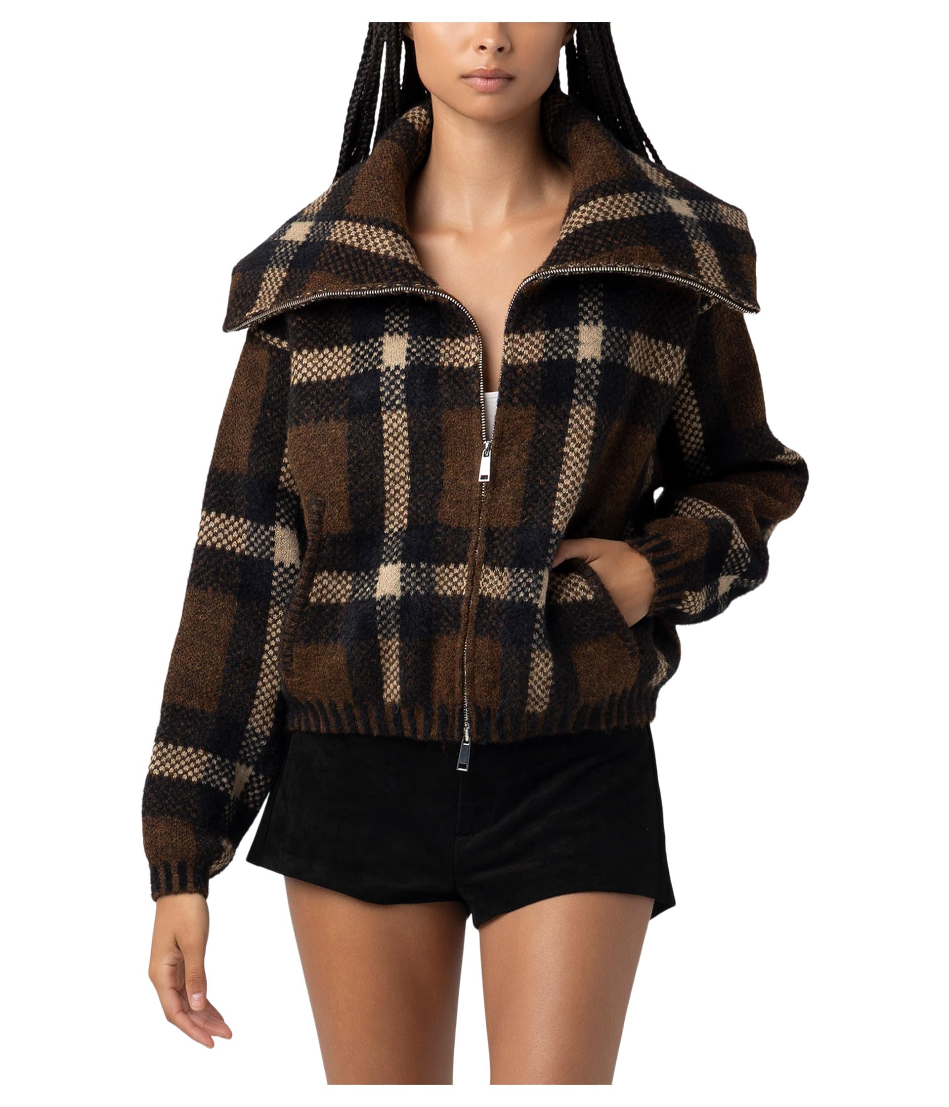 

Куртка Blank NYC Prep Academy Plaid Sweater Jacket, цвет Multicolor