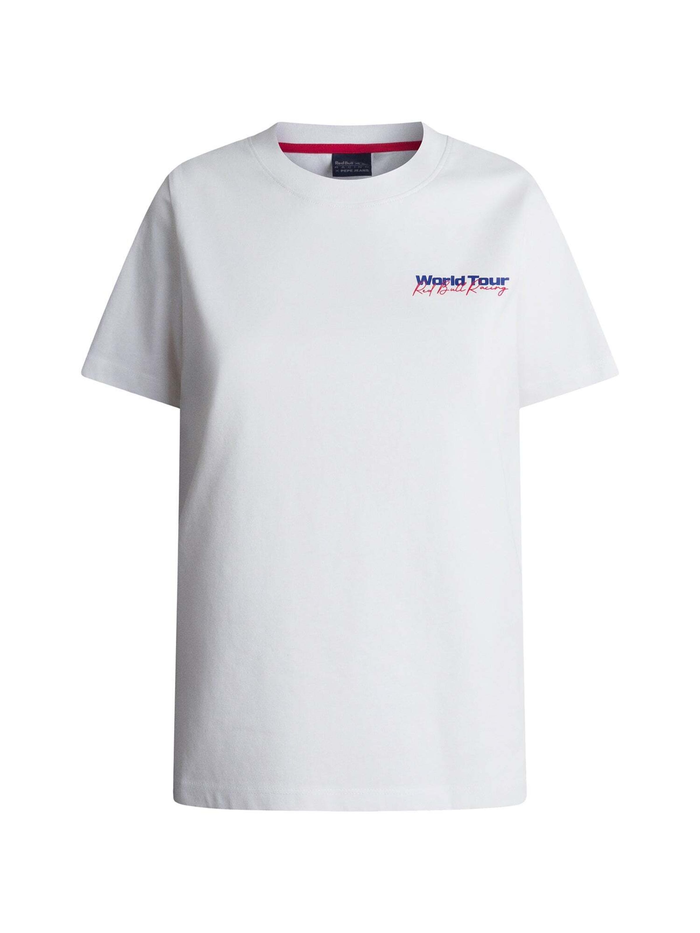 

Red Bull Racing x Pepe Jeans Футболка 'W WORLD TOUR TEE' в белом цвете