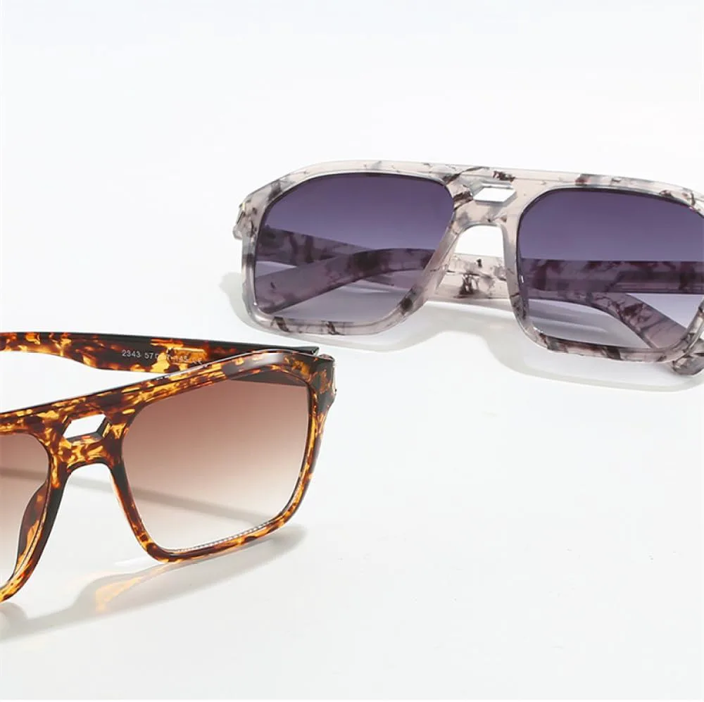 

Солнцезащитные очки прямоугольной формы с крупной оправой для мужчин, зеркальные солнцезащитные очки для женщин, защита от УФ-излучения UV400 LJTJTAV, C4 Tea