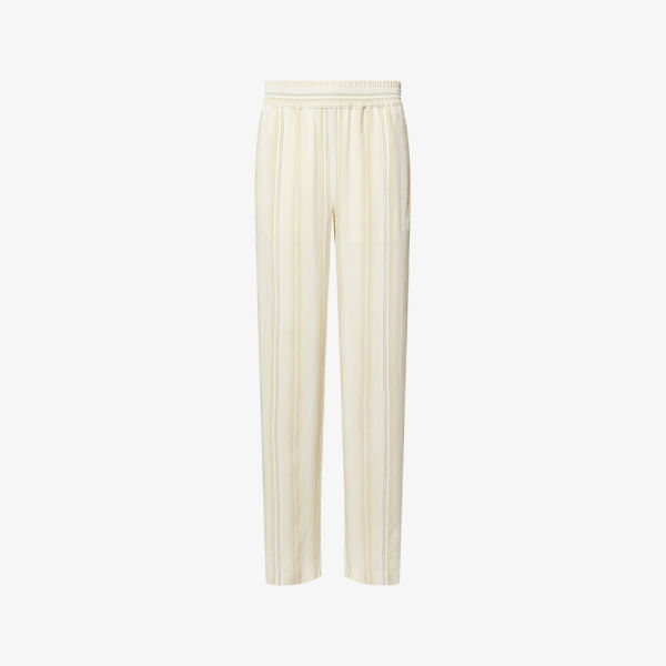

Брюки широкие Victoria Beckham в полоску, розовый
