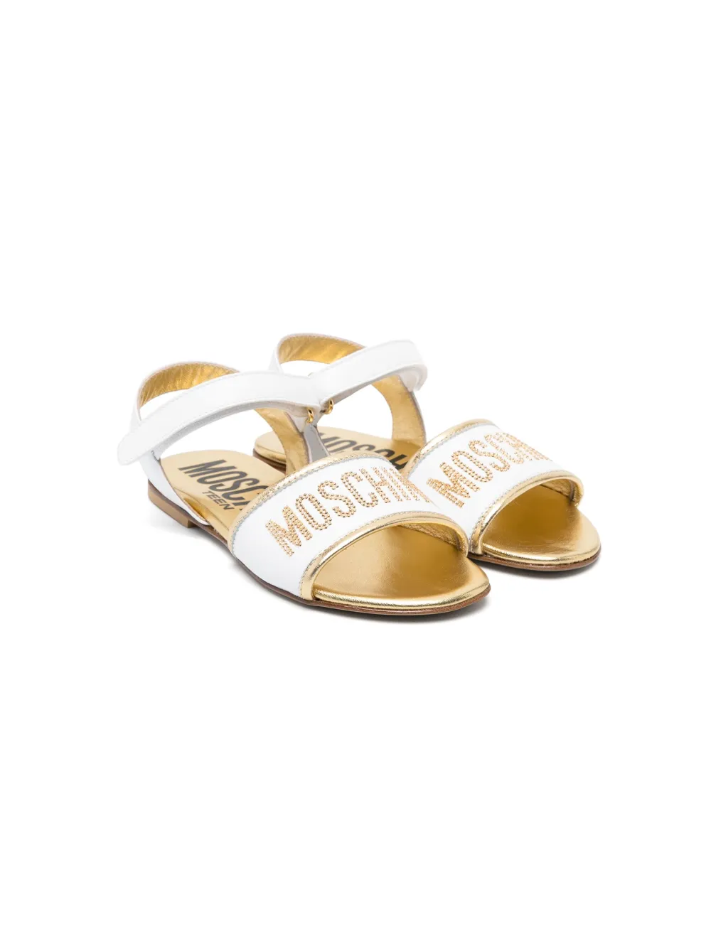

Сандалии с логотипом Moschino Kids, белый
