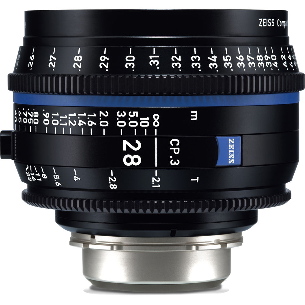 

Компактный фиксированный объектив ZEISS CP.3 28 мм T2.1 (крепление PL, ножки)