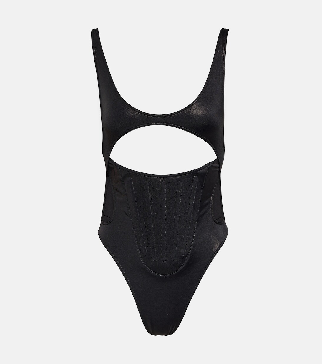

Купальник с вырезом Mugler, черный