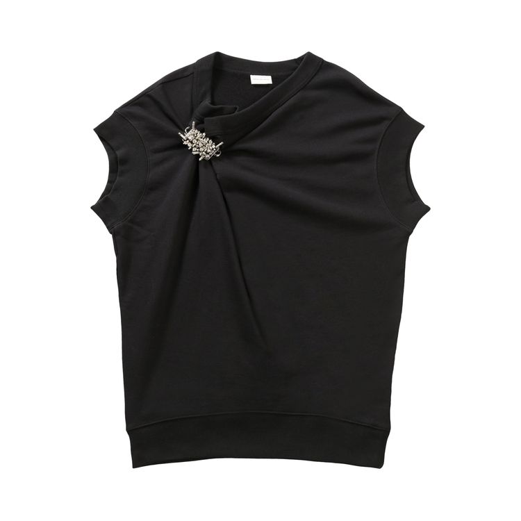 

Толстовка Dries Van Noten Brooched Sleeveless Sweatshirt 'Black', черный
