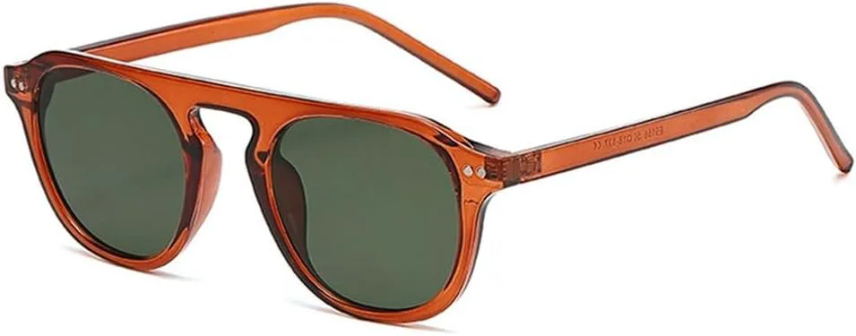 

Ретро-солнцезащитные очки с квадратными заклепками для мужчин, модные темно-зеленые оттенки, трендовые женские солнцезащитные очки GHVWYX, Red Brown Dark Green