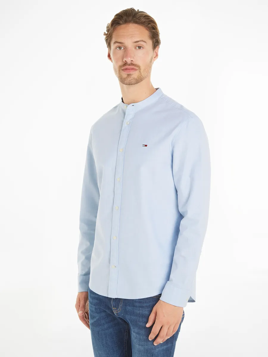 

Рубашка с длинными рукавами Tommy Jeans "TJM REG OXFORD MAO SHIRT" с вышивкой логотипа, синий