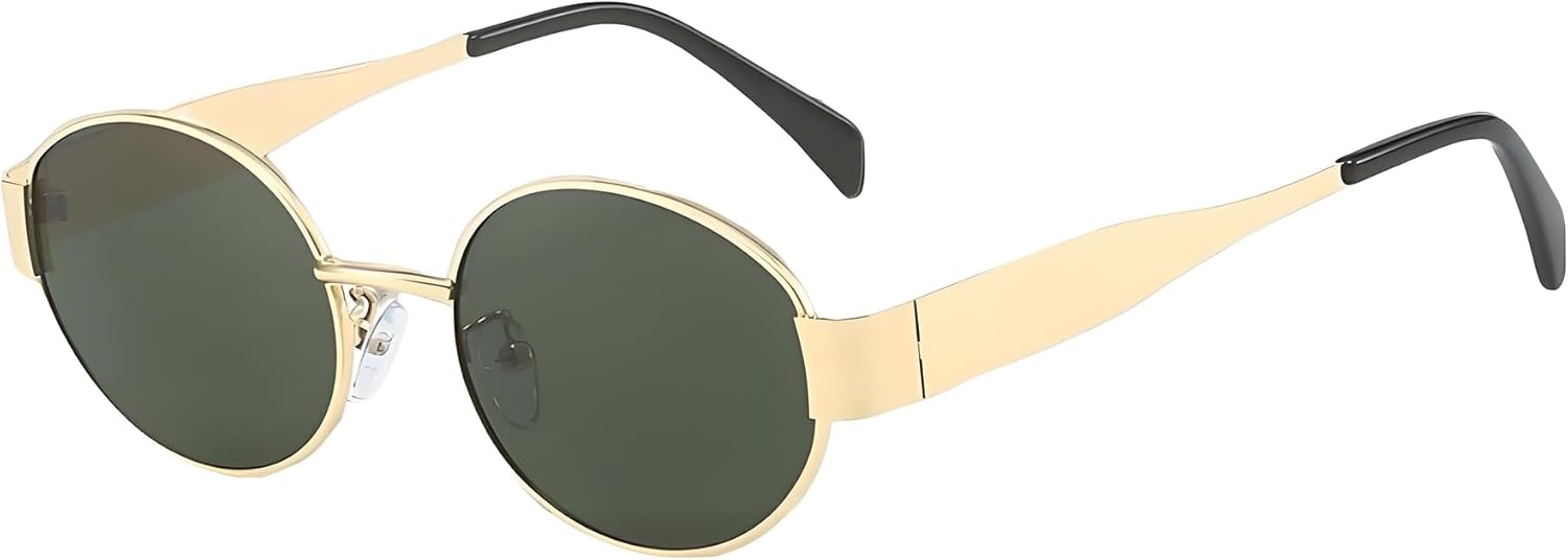 

Женские солнцезащитные очки в стиле ретро, ​​овальные солнцезащитные очки для мужчин, модные солнцезащитные очки в металлической оправе, унисекс, поляризованные солнцезащитные очки, модные женские очки HKYHX, Black