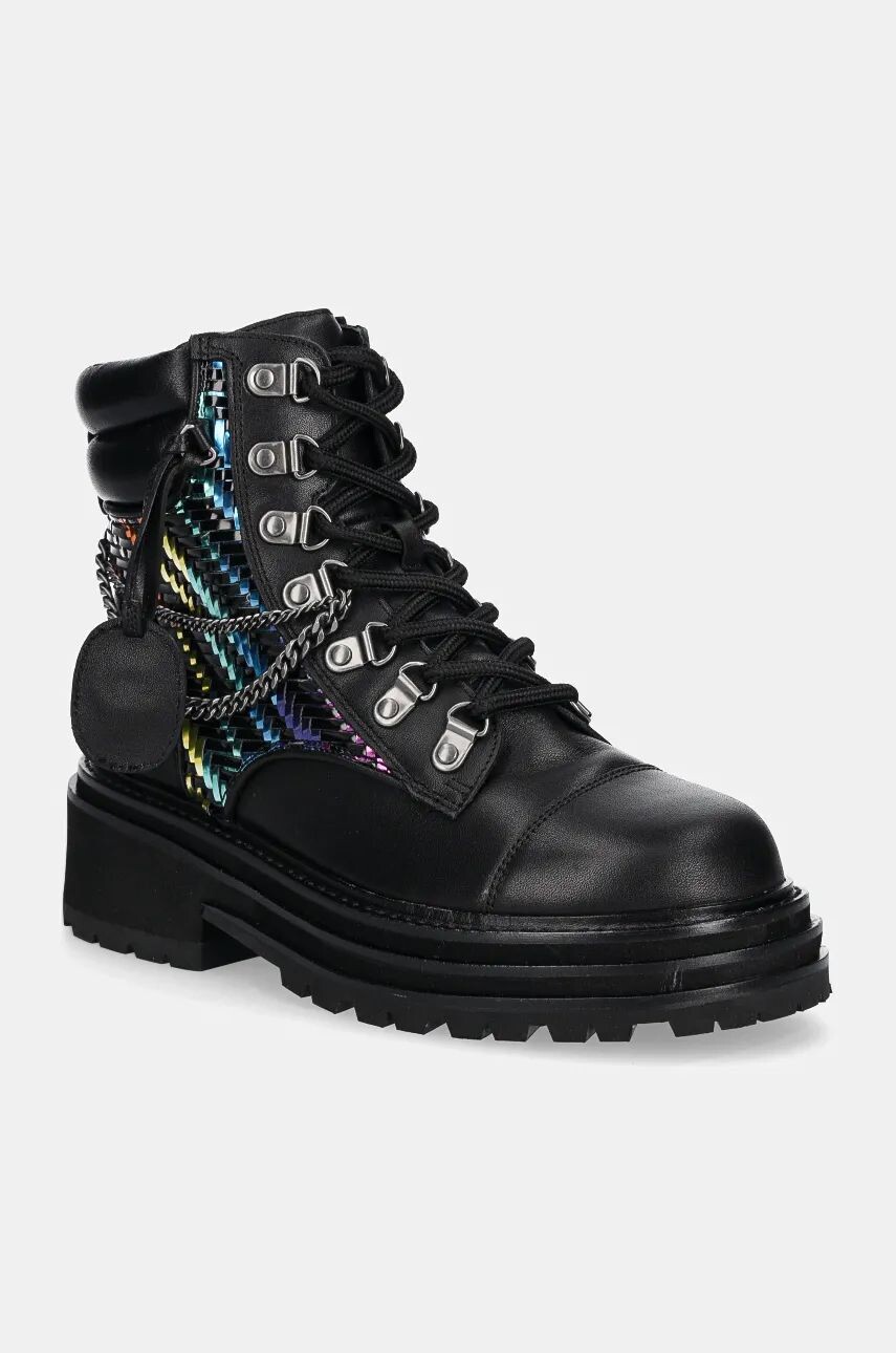 

Кожаные армейские ботинки Kurt Geiger London Челси Мотоциклетные ботинки, черный