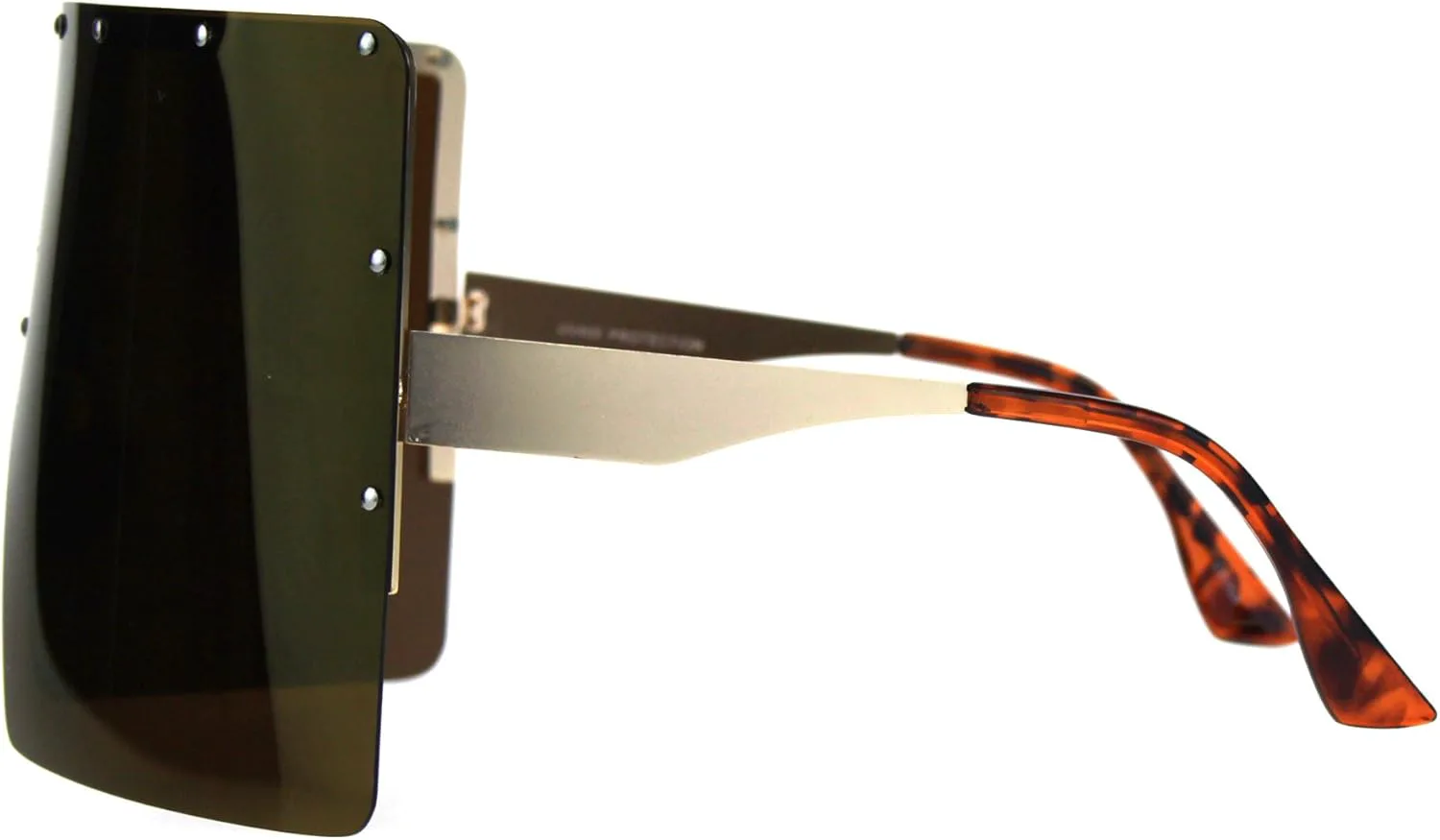 

Солнцезащитные очки с поляризованными зеркальными линзами и защитным козырьком, увеличенного размера, с защитой от УФ-излучения UV 400 PASTL, Gold (Brown Mirror)