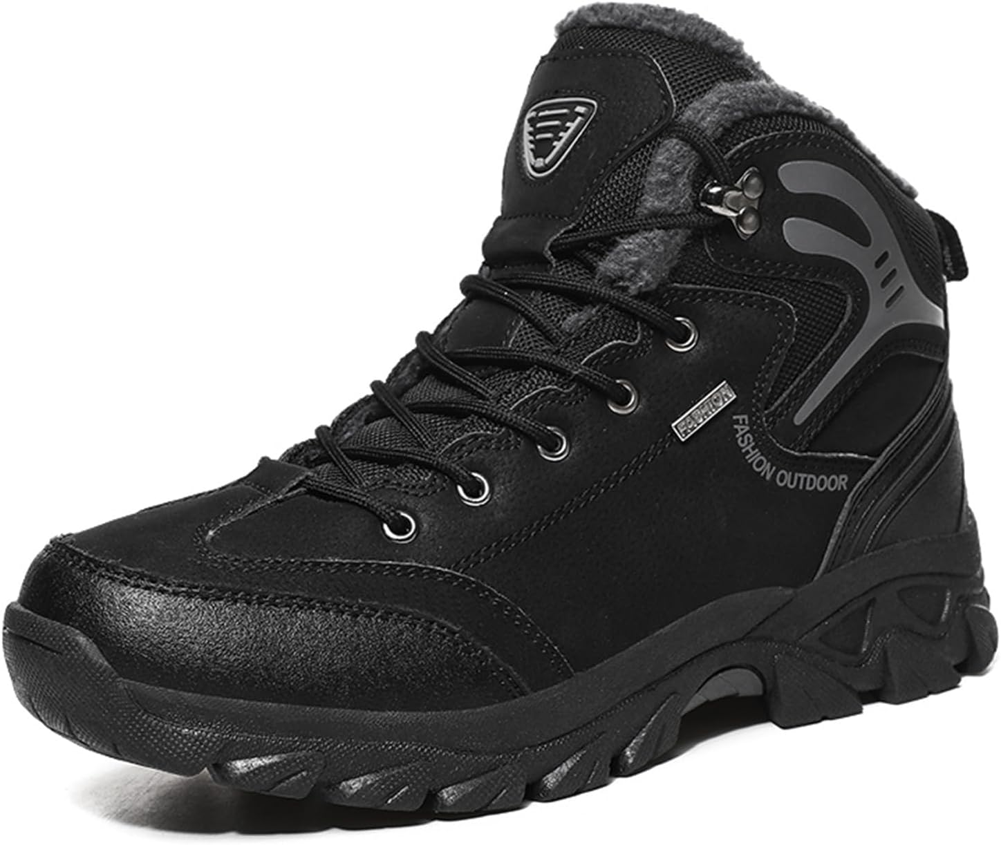 

Мужские зимние теплые походные ботинки до щиколотки, мужские снежные ботинки для трекинга и гор, спортивная обувь для мужчин Generic, черный