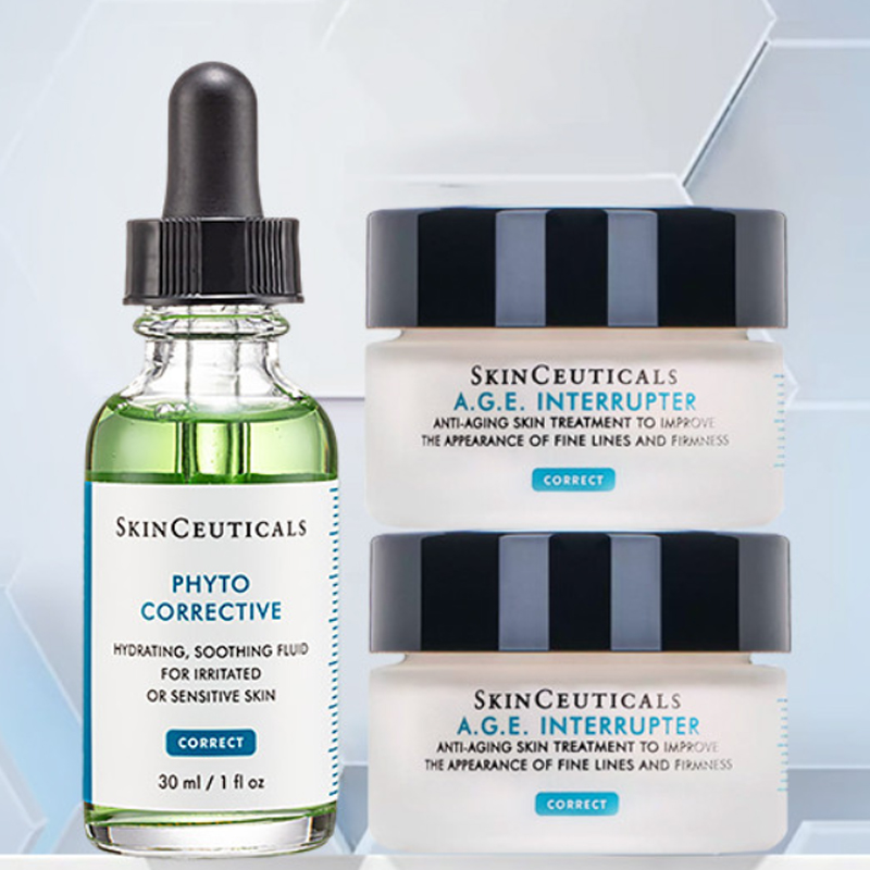Наборы для ухода за кожей XIULIKE Repairing Clear Serums: успокаивающие и увлажняющие сыворотки 30 мл + 15 мл + 15 мл Skinceuticals, two-piece set: repairing serum 15ml+age moisturizing cream 15ml — фото 4