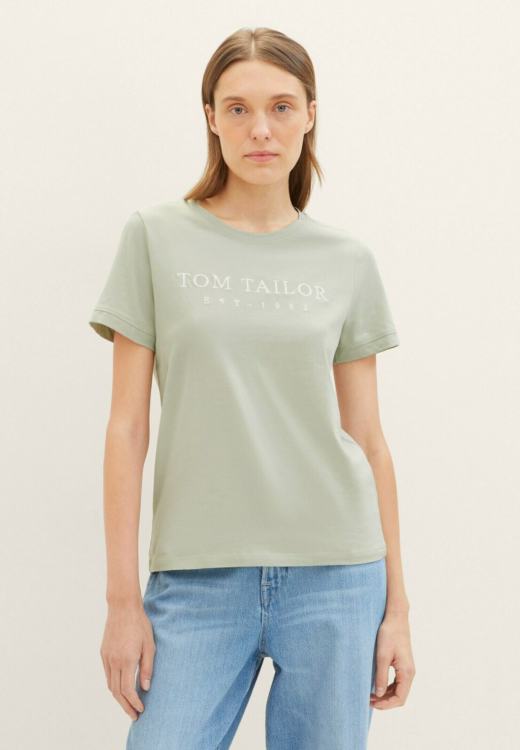 

Футболка с принтом TOM TAILOR, цвет desert green