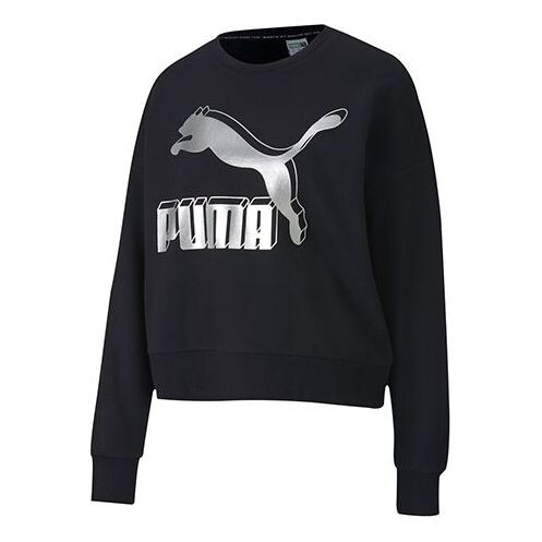 

Толстовка casual printing round neck black Puma, черный