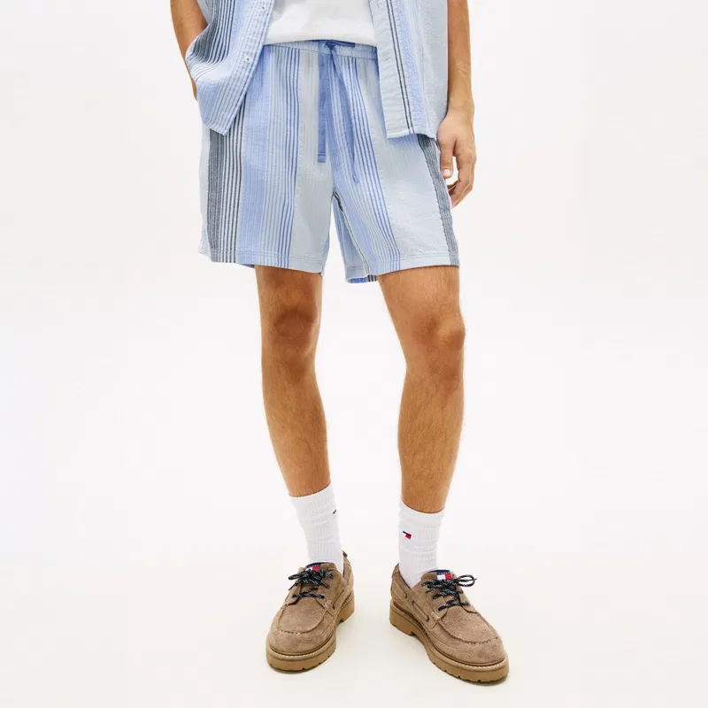 Шорты мужские Casual Tommy Hilfiger, Blue Gray Stripes Multicolor C3Q — фото 4