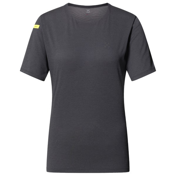 

Женская футболка с короткими рукавами и ребрами - беговая рубашка Haglöfs, черный