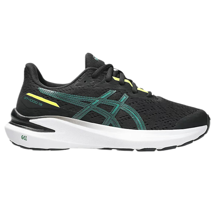 ASICS GT 1000 13 Rebound Breathable Support детские беговые кроссовки Black Green для подростков — фото 2