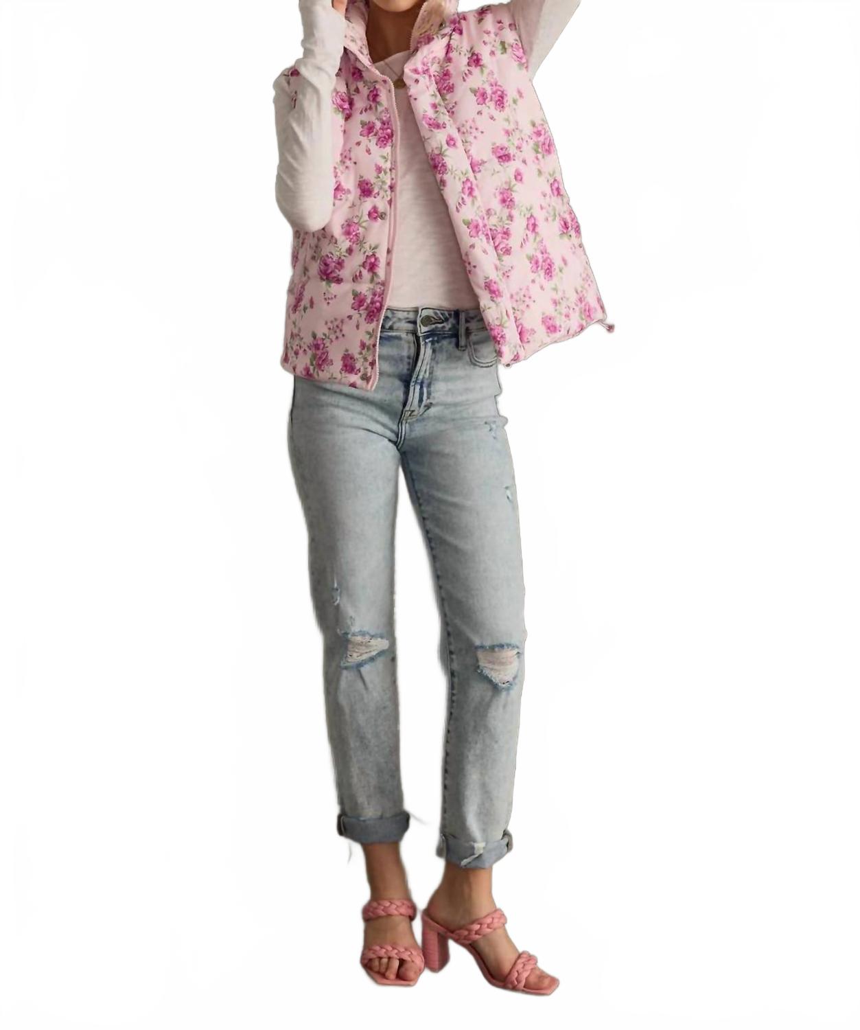 

Жилет-пуховик «сладкий горошек» с цветочным принтом лаванды Panache Apparel, Lavender Floral