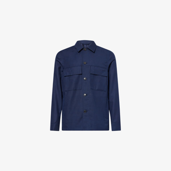 

Джакет из шерсти с расслабленным кроем и отложным воротником Relaxed-Fit Paul Smith, синий