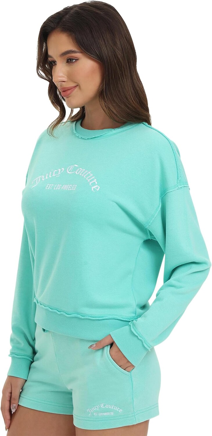 

Толстовка Juicy Couture Embroidered Pullover Sweatshirt, цвет Bermuda Sky