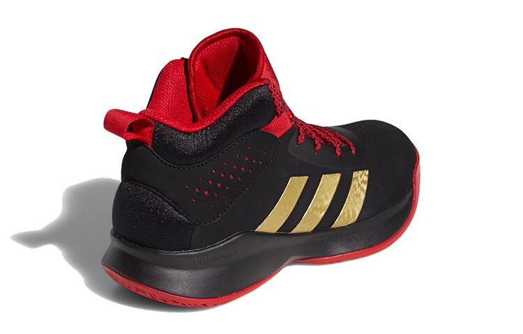 Кроссовки для баскетбола Cross Em Up 5 Kids, средние, черные/красные/золотые Adidas — фото 4