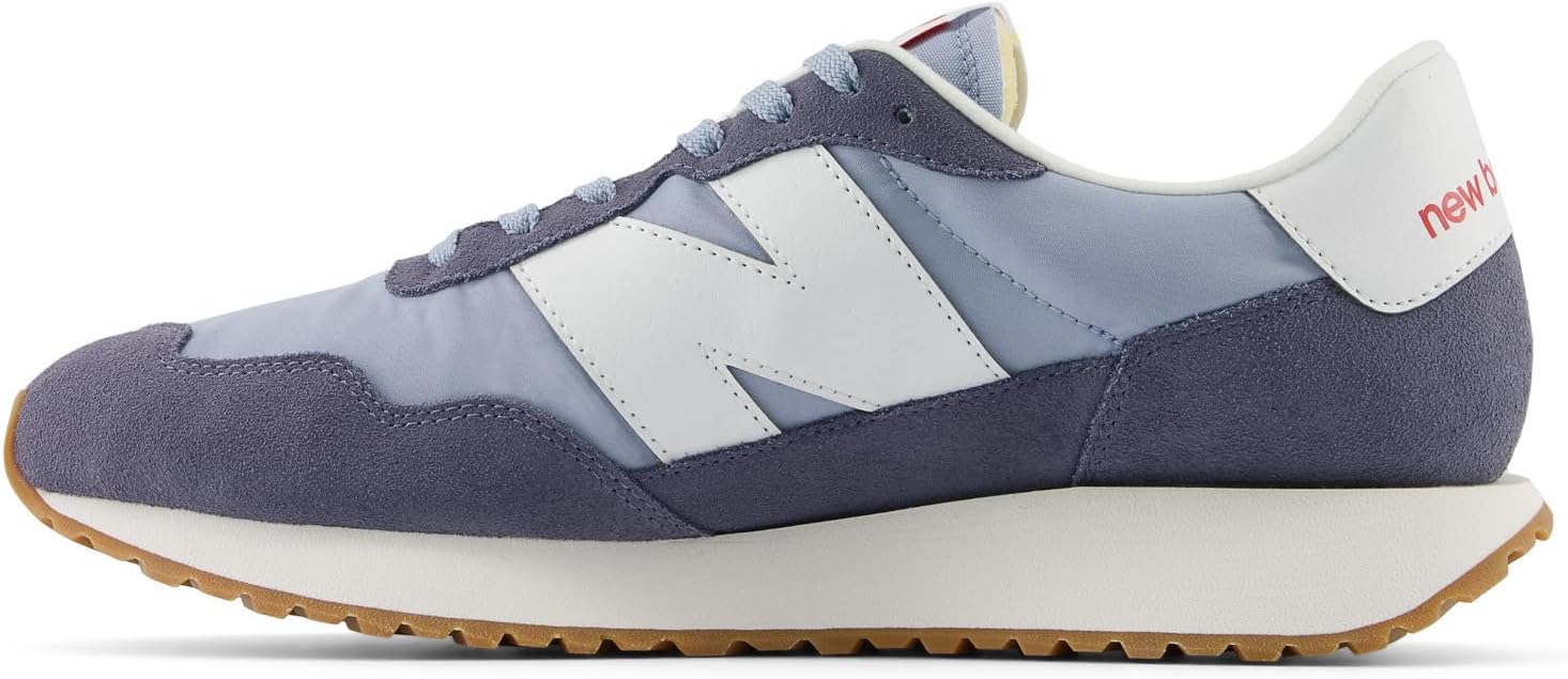 Мужские кроссовки для бега по шоссе New Balance 237 V1 Classic, Light Arctic Grey/Dark Arctic Grey/White — фото 4
