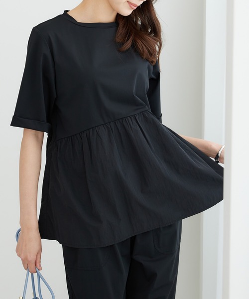 

Футболка из комбинированных материалов BELLUNA PLUS, черный