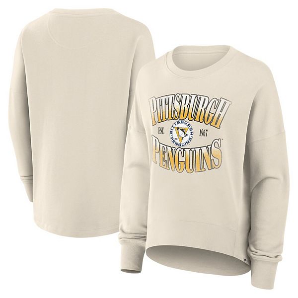 

Женский оверсайз свитшот Pittsburgh Penguins в винтажном стиле, кремовый Fanatics