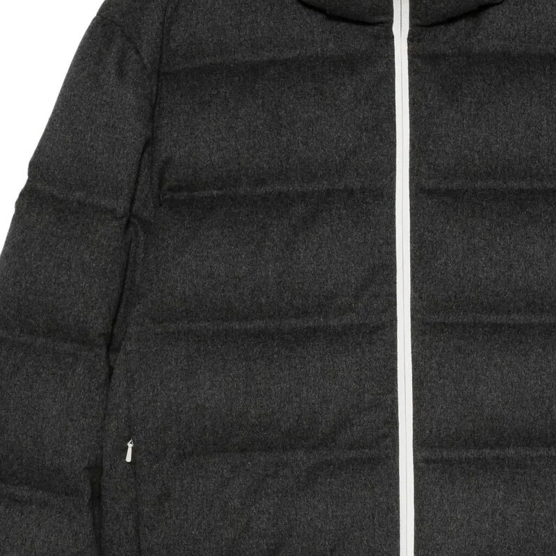 Brunello Cucinelli Куртка утепленная стеганая с капюшоном, Gray — фото 4