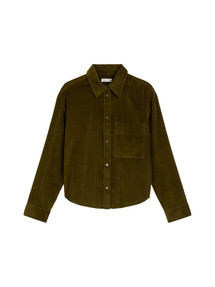 

Свободная блузка из тонкого вельвета цвета Mossy Olive Marc O'Polo