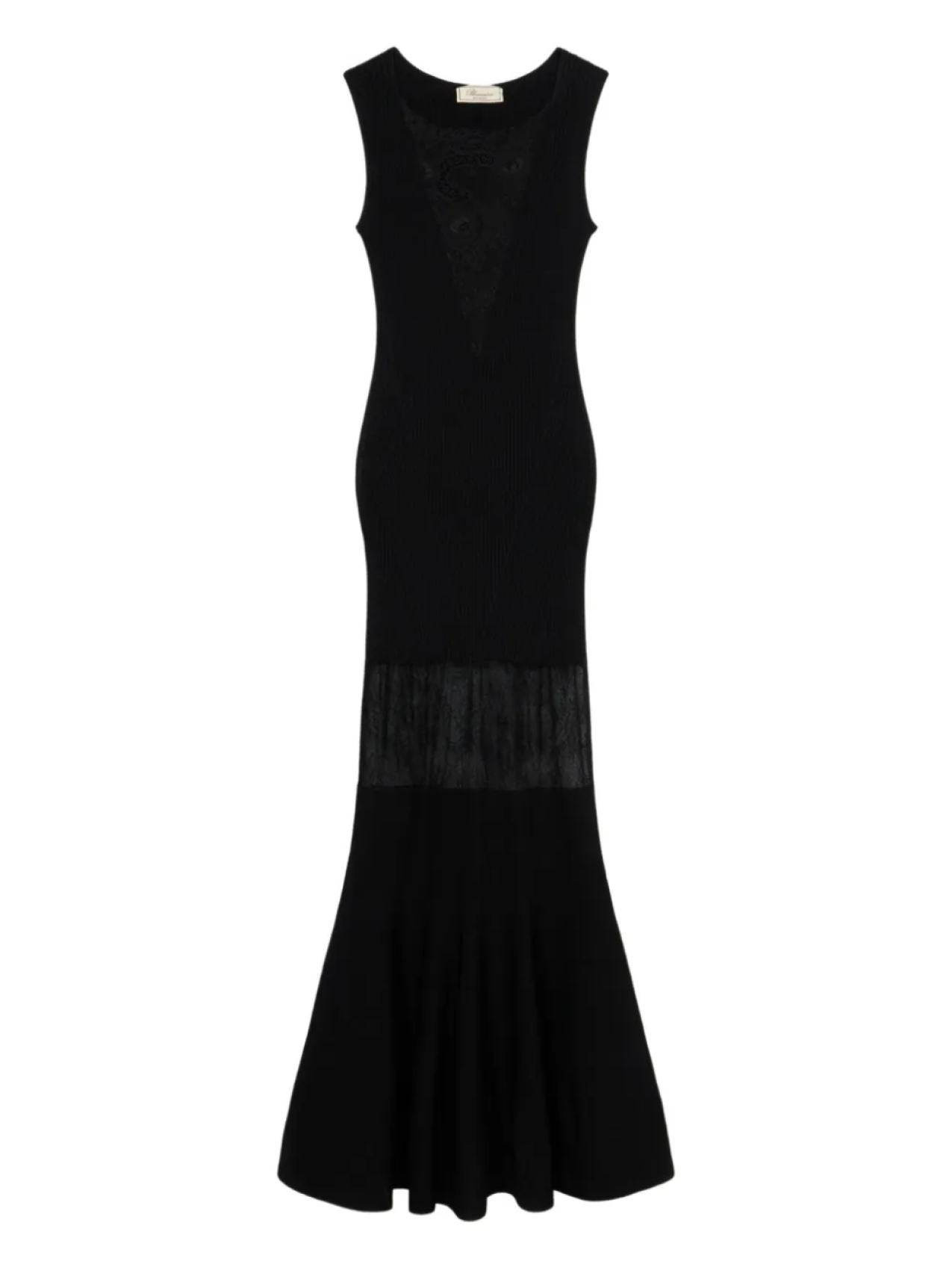 

Blumarine платье без рукавов с кружевом, черный