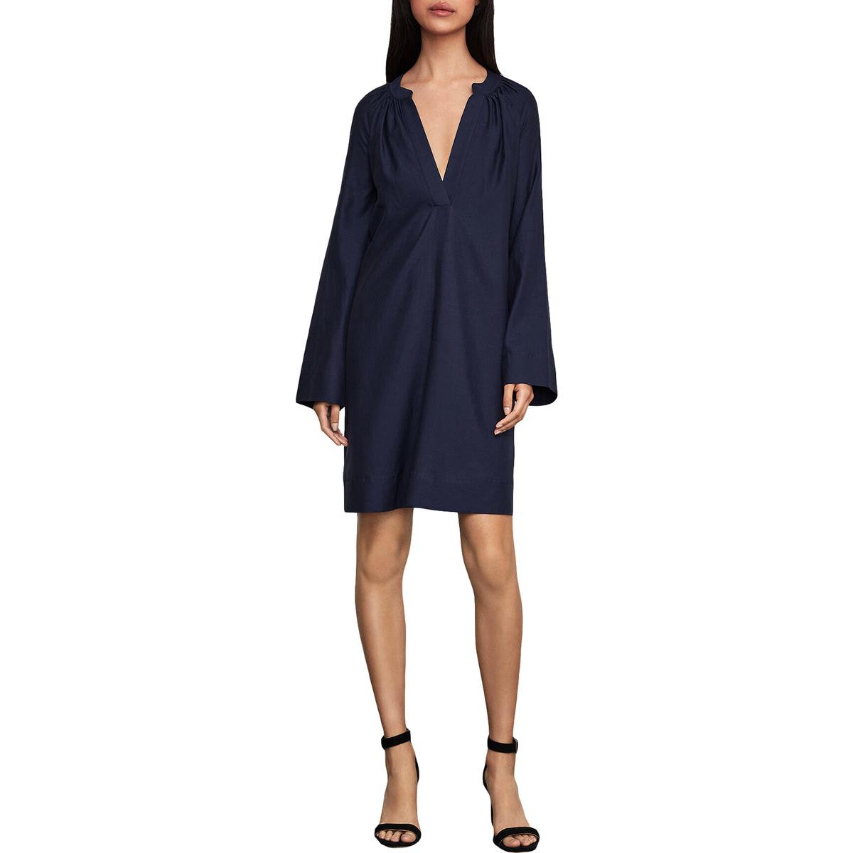 

Roxanne Женское платье-трапеция с буфами BCBGMAXAZRIA, темно-синий