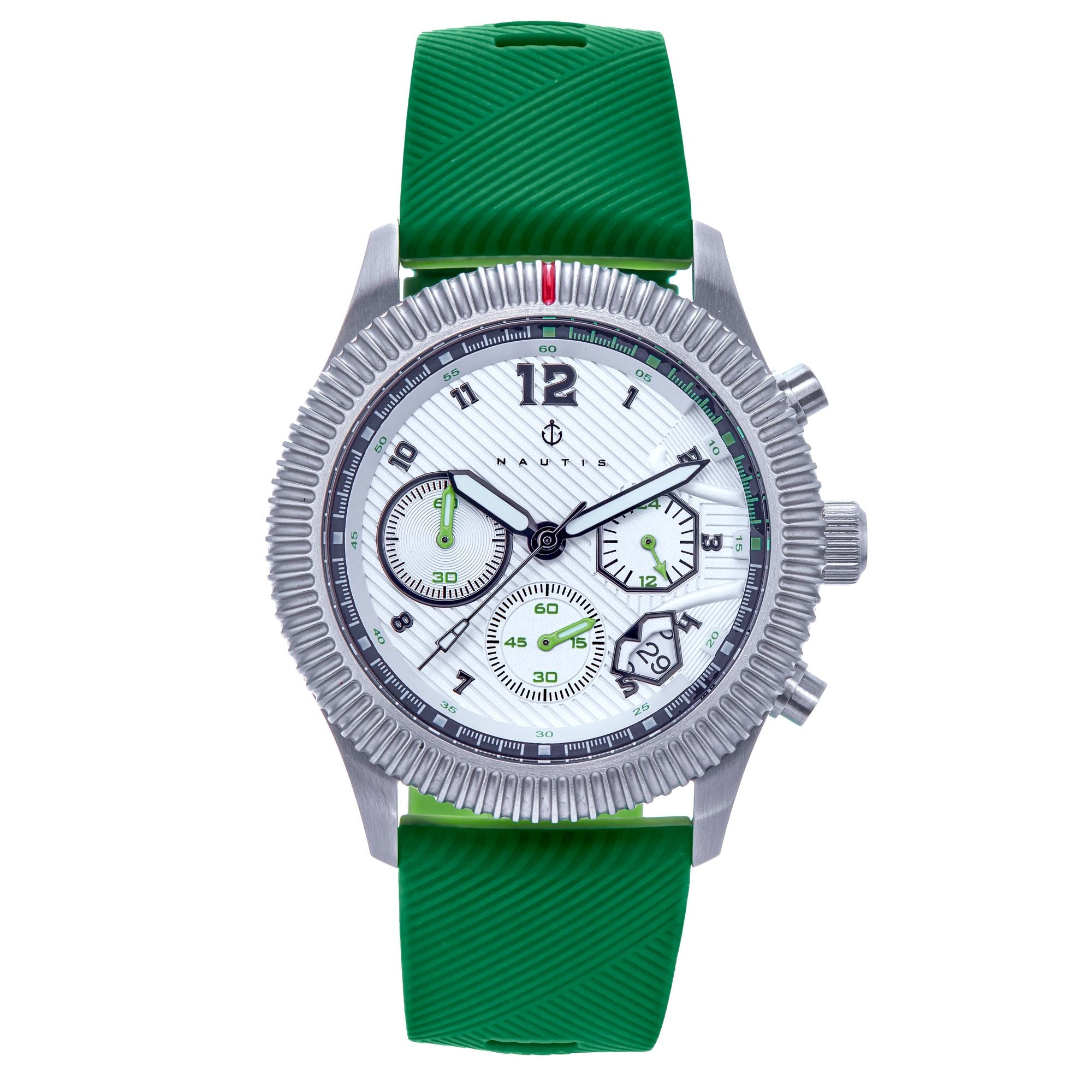 

Часы Meridian Chronograph с ремешком и датой Nautis, зеленый