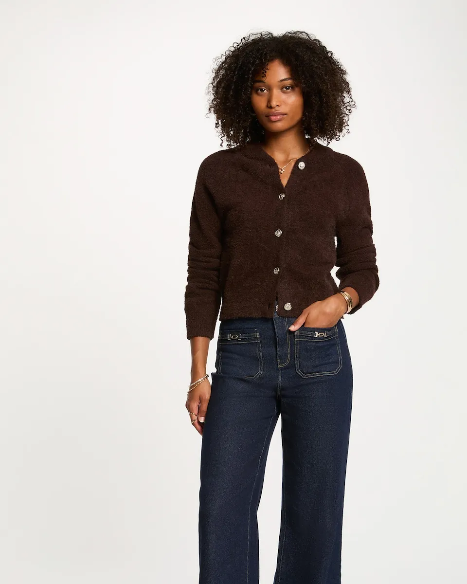 

Женский кардиган с длинным рукавом Morgan, коричневый