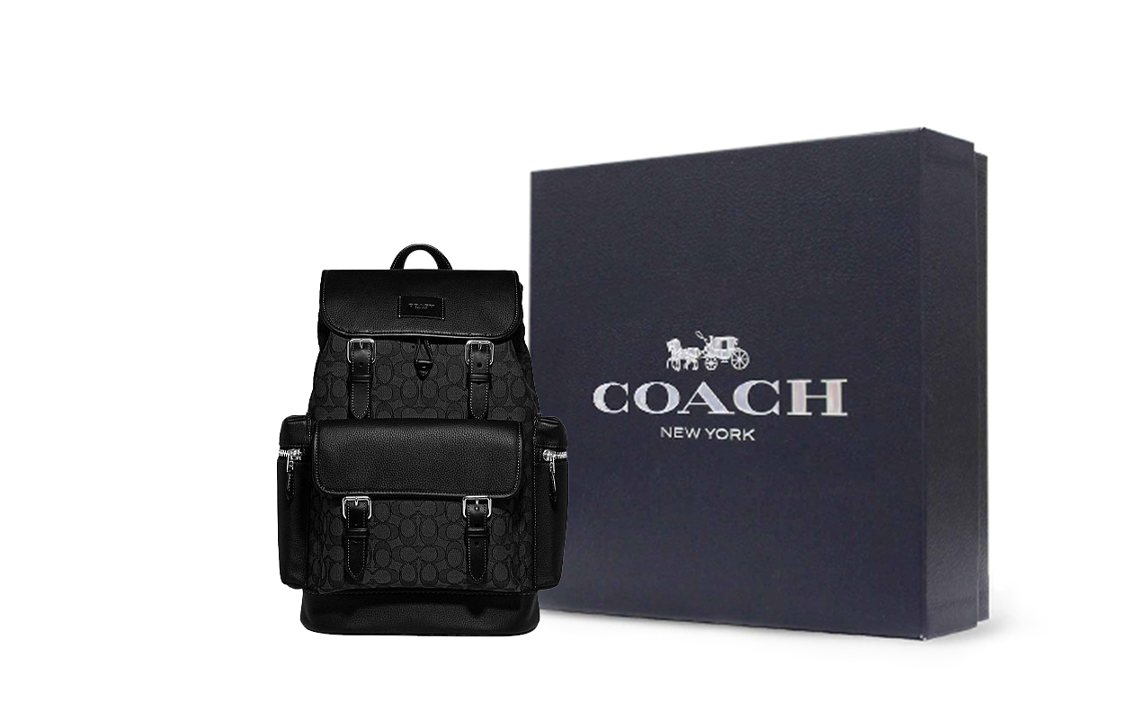 

COACH Сумка-рюкзак из спринт-кожи с текстильной спинкой