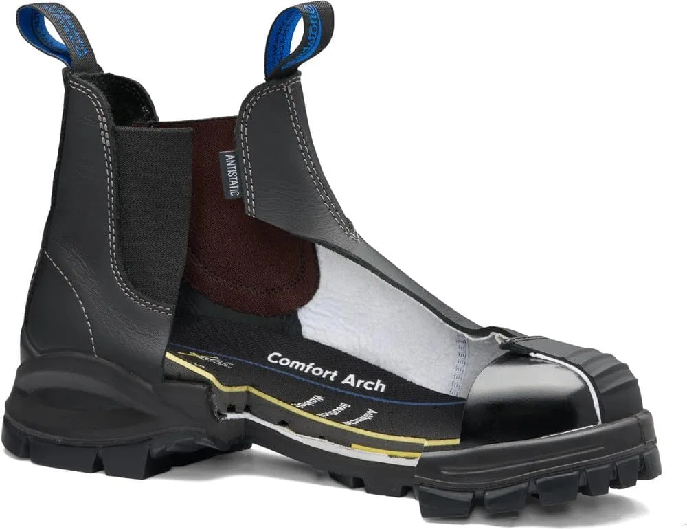 Рабочие и защитные ботинки «Челси» Blundstone унисекс, Black Platinum — фото 3
