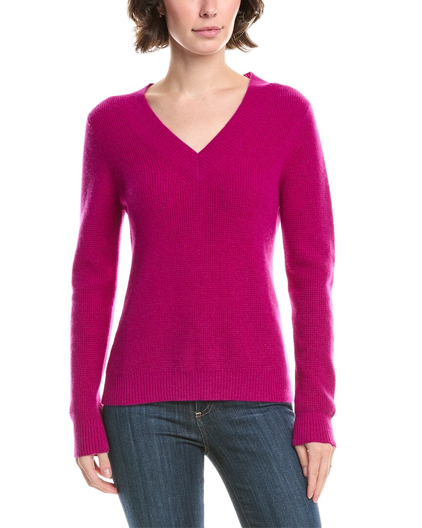 

Кашемировый свитер с термоотделкой и V-образным вырезом Forte Cashmere, розовый