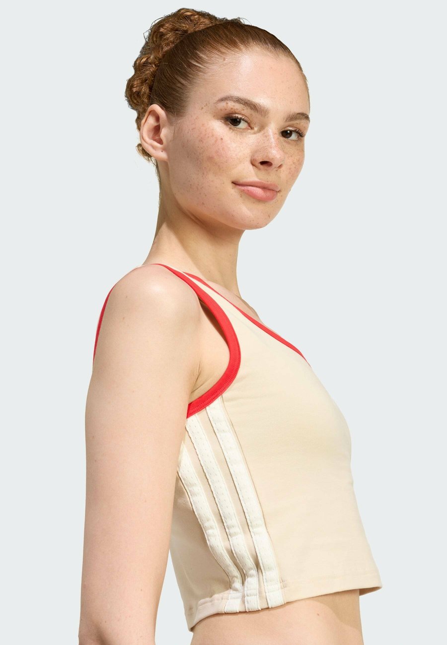 Топ Adidas Sportswear SPORTSWEAR STADIUM TANK, Crystal Linen Pure Ruby Off White/Beige — фото 4