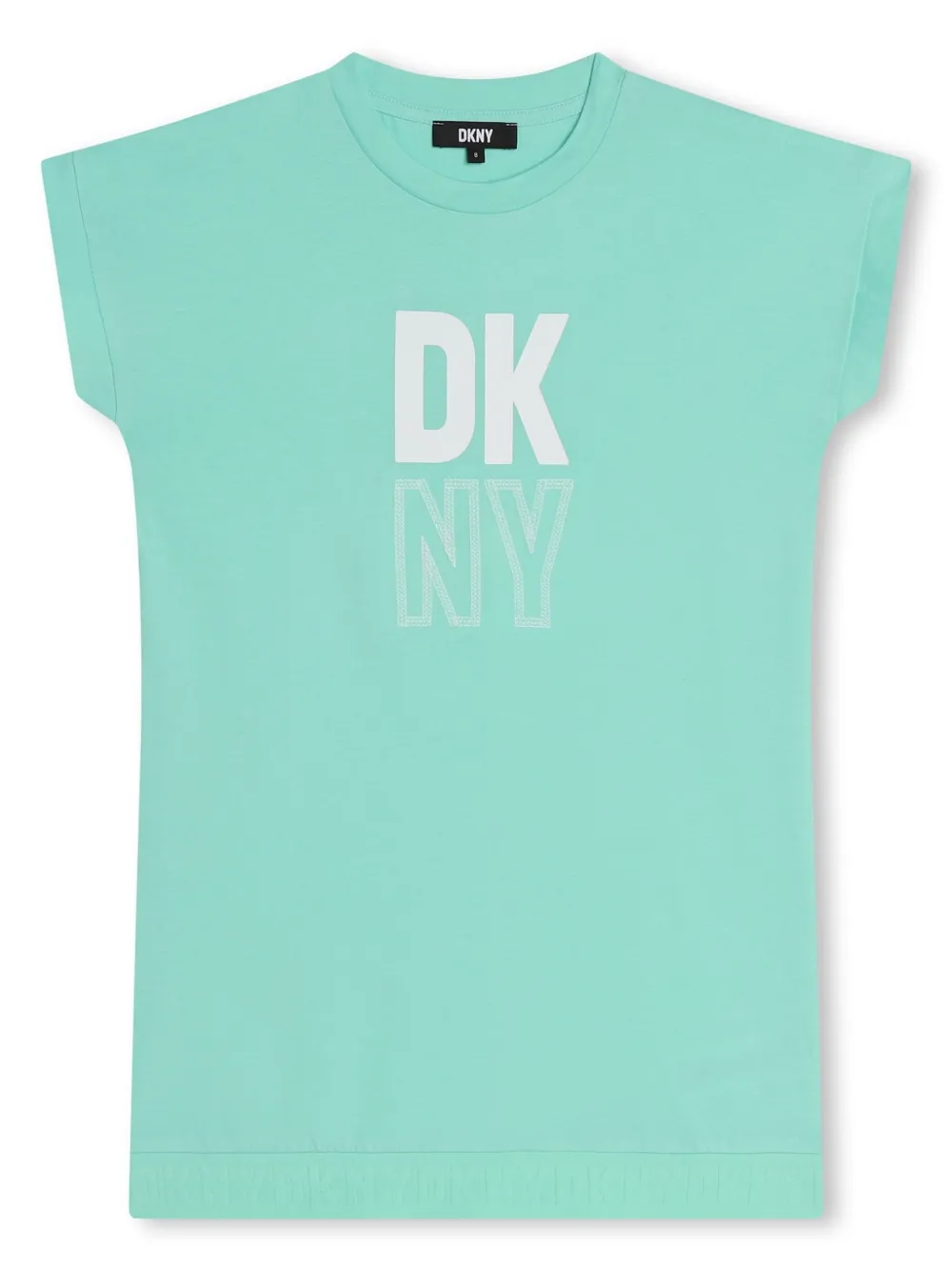 

Платье из органического хлопка с логотипом Dkny Kids, зеленый