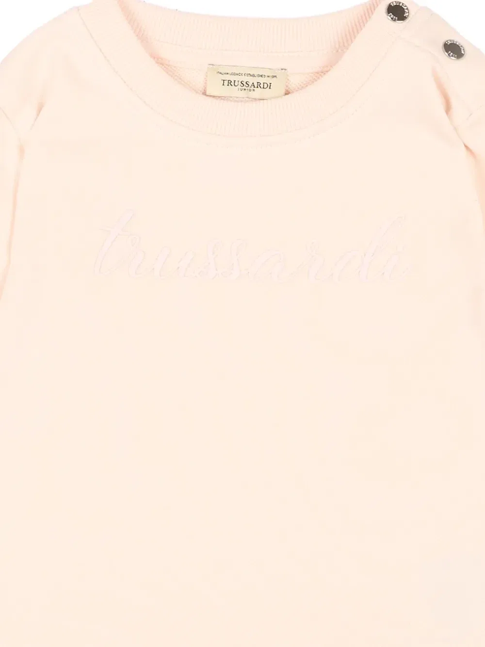 Свитшот с круглым вырезом и длинными рукавами Trussardi Junior, розовый — фото 3