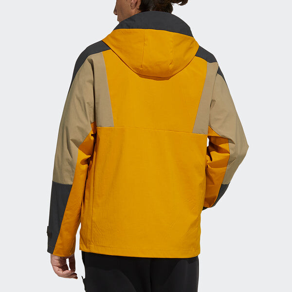 Куртка adidas Th Wv Block Jkt Colorblock Hooded Jacket Gold Color, мультиколор — фото 3
