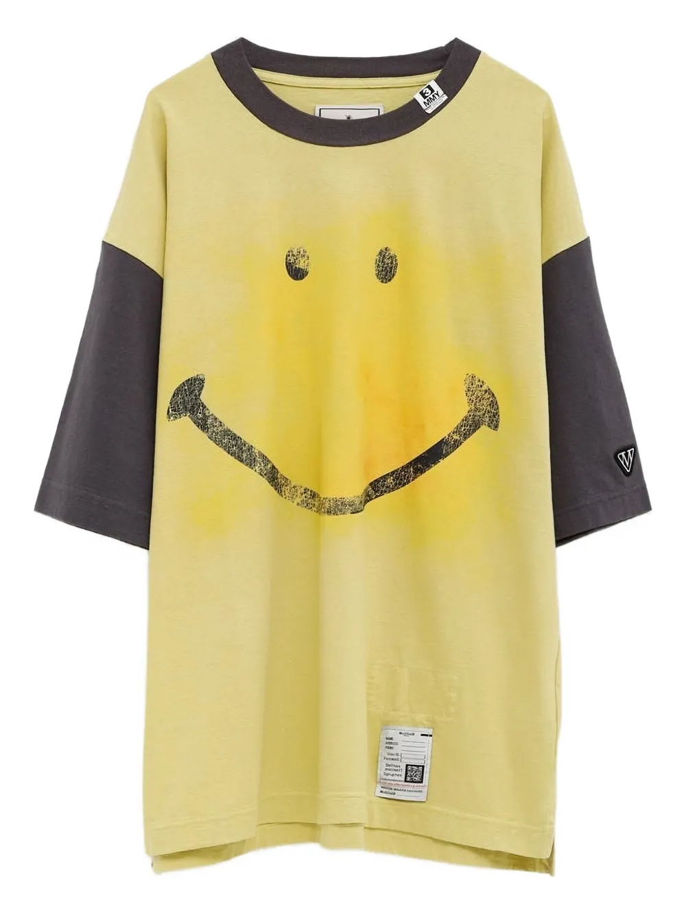 

Футболка с принтом Smily Face Maison Mihara Yasuhiro, желтый