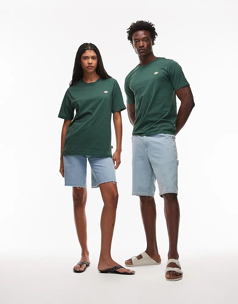 

Футболка Dickies Mapleton с маленьким логотипом на левой груди темно-зеленого цвета