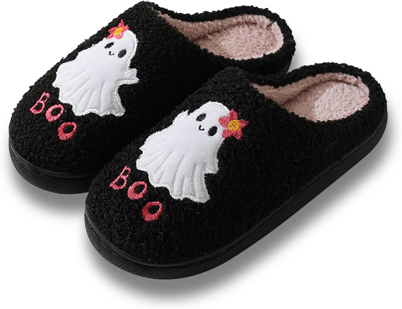 

Рождественские тапочки Titype, милые праздничные тапочки, теплые домашние тапочки для женщин и мужчин, пушистые тапочки для улицы и дома, тапочки для спальни, домашняя обувь для дам, Big Ghost