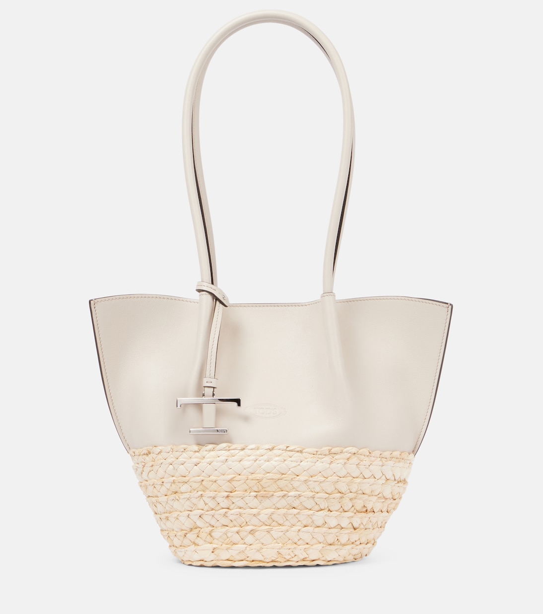 

T Timeless Маленькая кожаная сумка через плечо Tod's, Bianco Calce Naturale