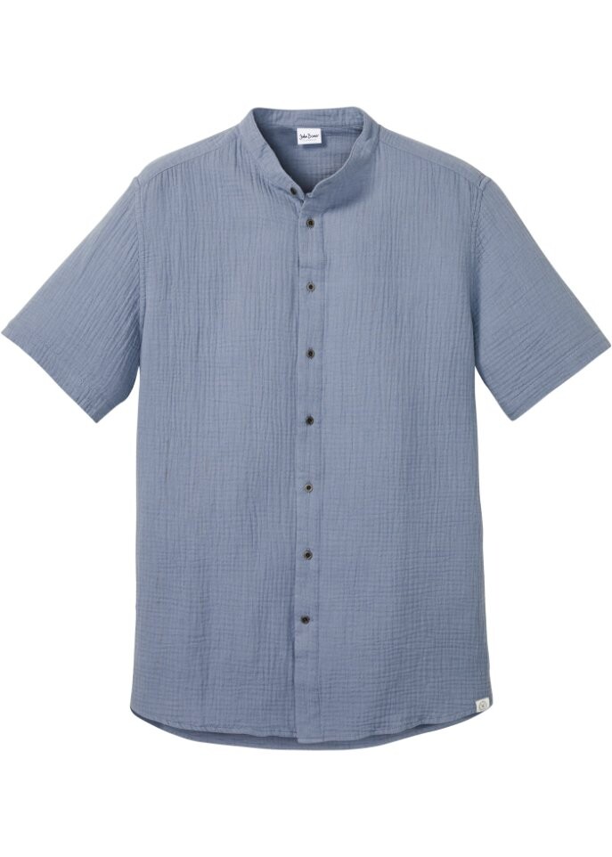 

Муслиновая рубашка с короткими рукавами John Baner Jeanswear, голубой