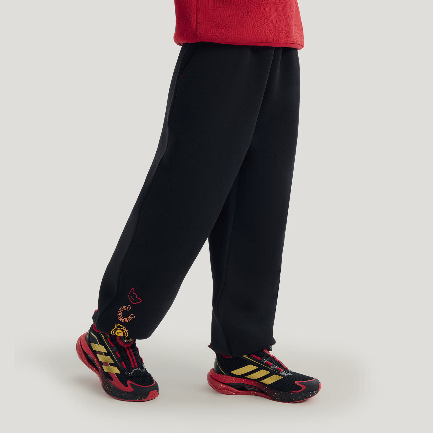 Вязаные спортивные штаны унисекс, средней жесткости Adidas, черный — фото 4