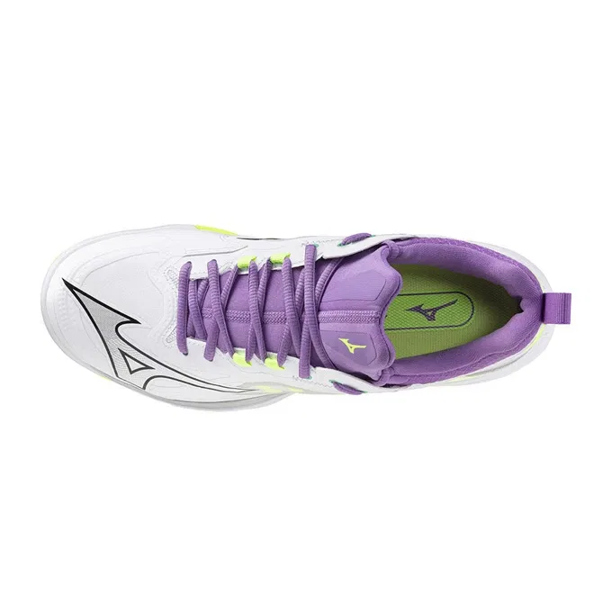 Унисекс кроссовки для бадминтона «Wave Claw Neo 3 Fit» от Mizuno, White X Black (12) — фото 4