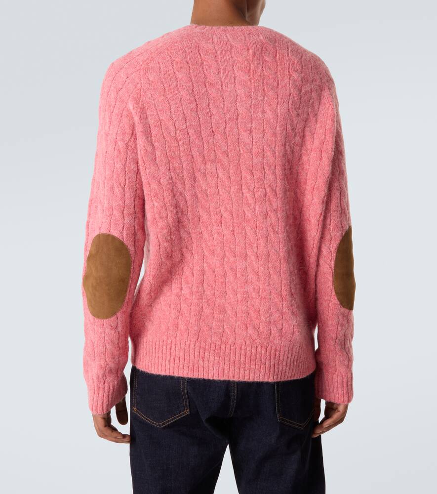 Кабельный свитер Polo Ralph Lauren, Strawberry Gelato Hthr — фото 4